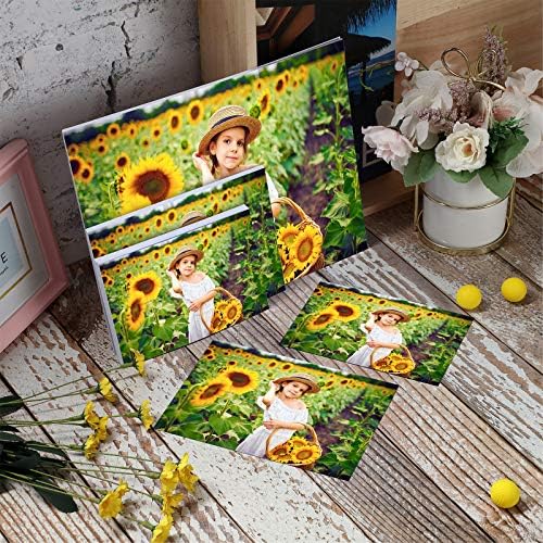 Nuanchu 4 x 6", 5 x 7", 8.5 x 11" Photo Paper Glossy 60 Sheets Picture Paper for Inkjet Printer for Photos, Calendars, Advertising Covers, Recipe Cards, 200 GSM
