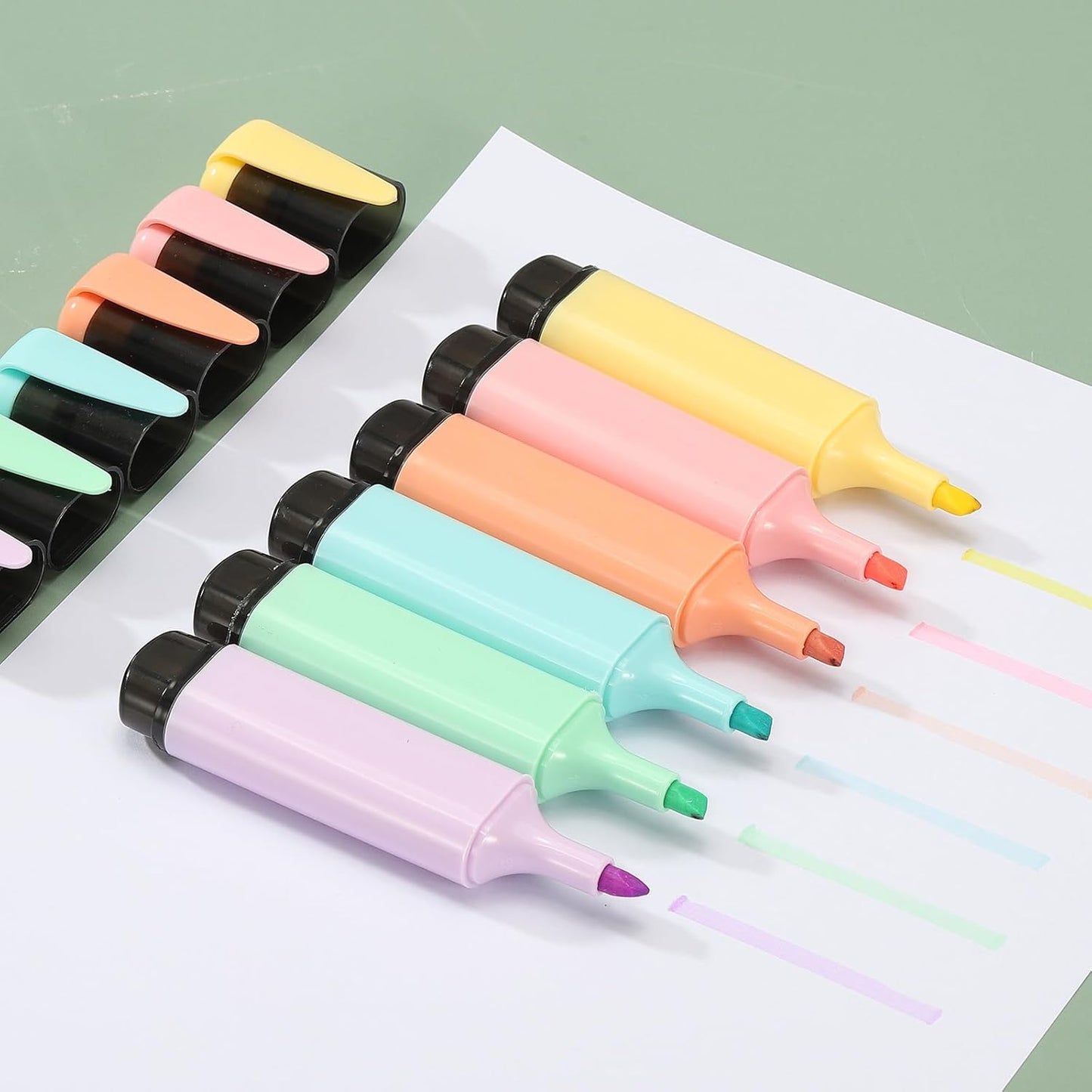 PATIKIL Cute Highlighters, 3 Pack no Bleeding High Lighters Colored Marker Pens Large Capacity Big Bulk Pastel for Office Supplies Books Journal Studying DIY Home, Yellow