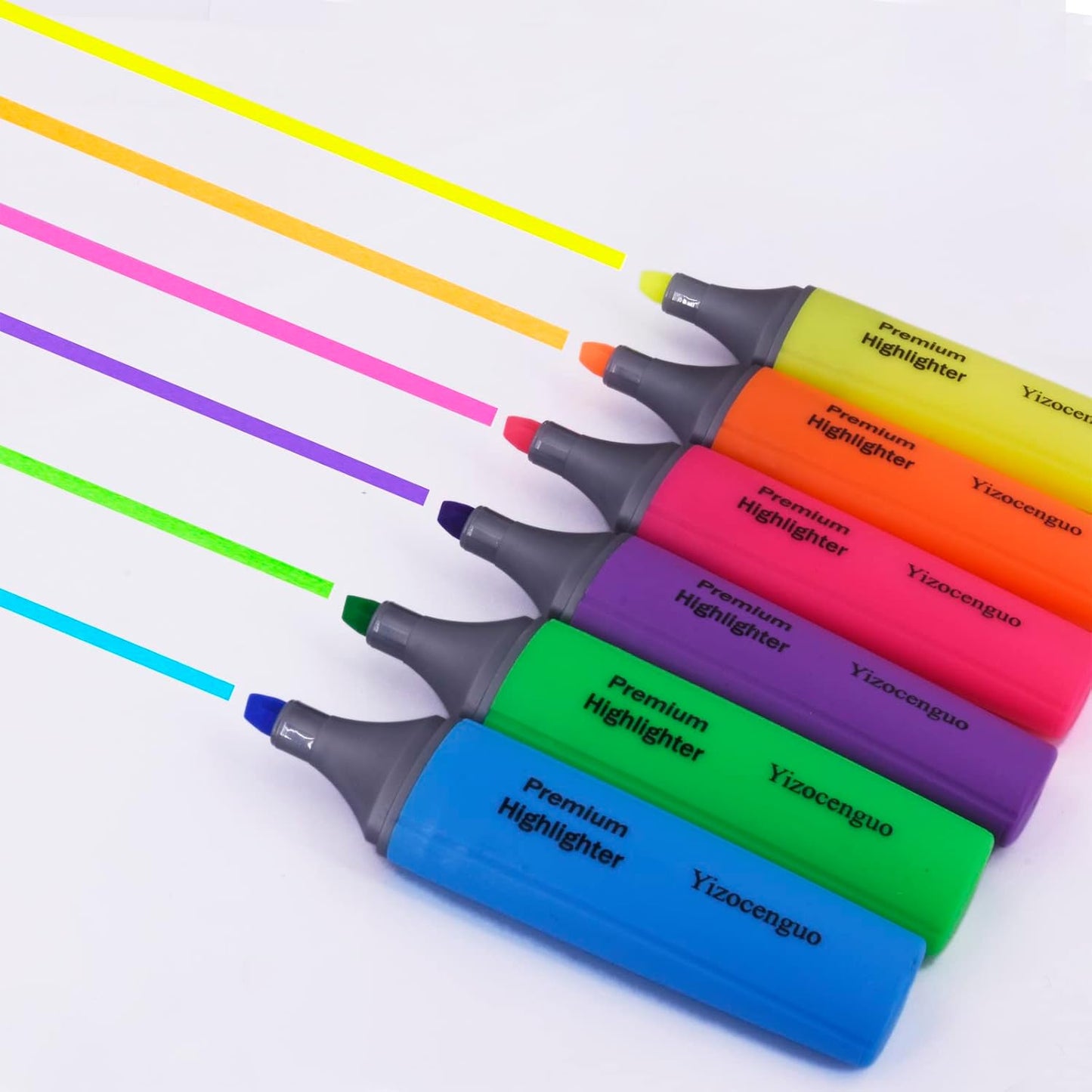 Highlighters Assorted Colors, 6 Neon Highlighters Chisel Tip Marker Pen, for Adults Kids Students, Office School Supplies
