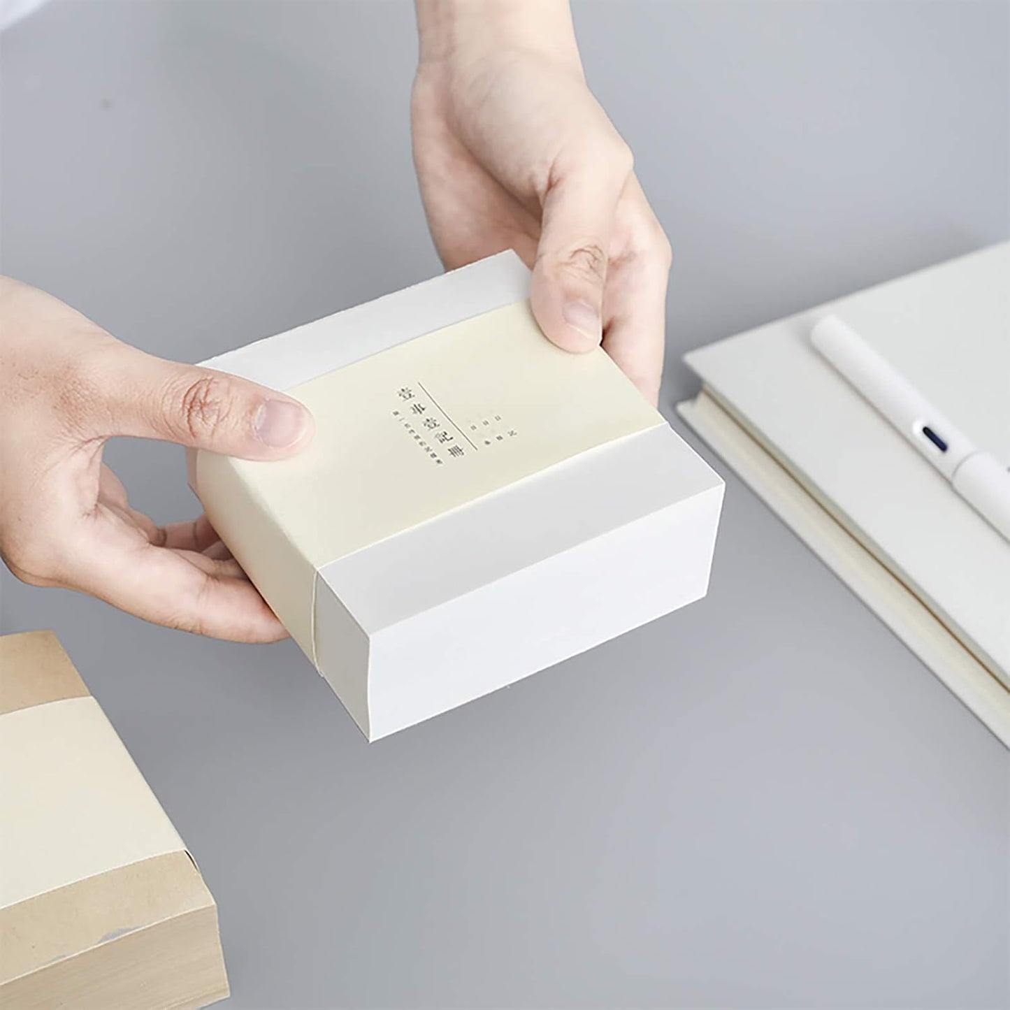 VANRA Note Cube 4 x 4 Inch (Not Sticky) Memo Cube Refill (No Holder) Tear-Off Pages (Not Loose) Blank Scratch Pads, 400-Sheets/Cube (Ivory White)