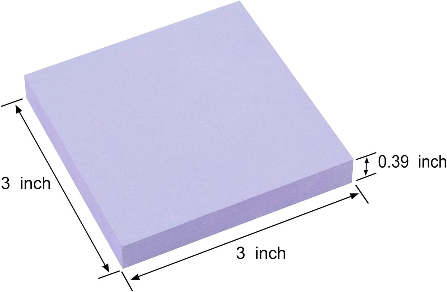 ZCZN 400 Sheets Pop-up Sticky Notes, 3 x 3 Inches, 4 Pads Assorted Water Colors Self-Stick Notes, 100 Sheets/Pad, (Blue Purple Light Blue Light Purple)
