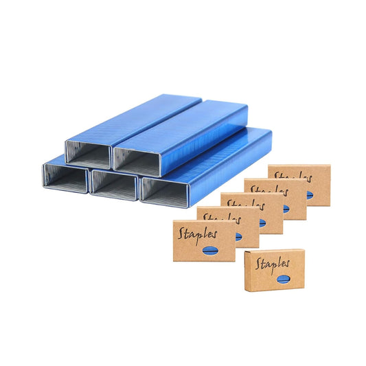NatSumeBasics 6000 Blue Staples Colored Staple for Desk Manual 26/6 Standard Stapler Refill, Office Supplies Accessories (Blue)