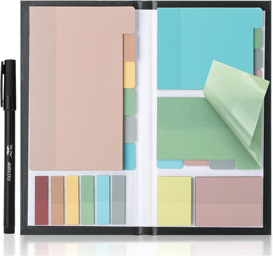 Mr. Pen- Transparent Sticky Note Set, 410 Pack, Morandi Colors, Transparent Sticky Notes Tabs, Christmas Gift