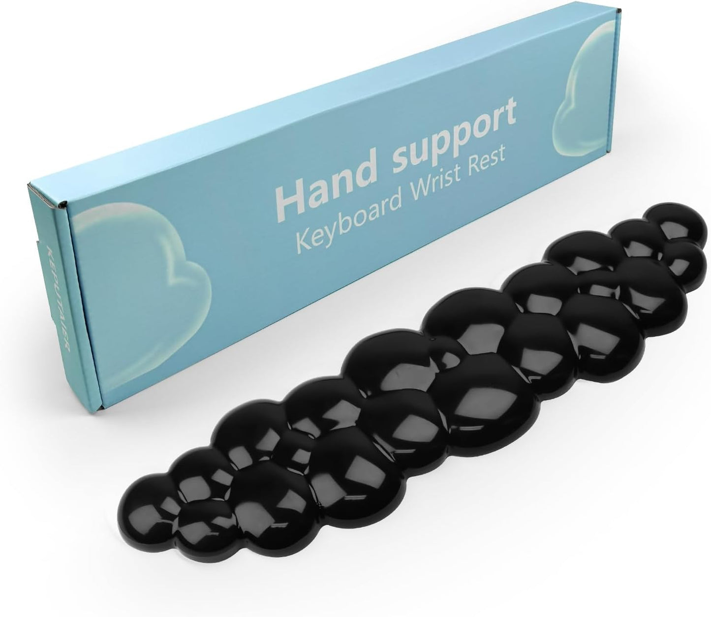 Gel Cloud Keyboard Wrist Rest, Cute Wrist Support and Arm Support Keyboard Rest for Keyboard Typing Pain Relief，Suitable for Office/Computer/Laptop/Gaming（Keyboard Wrist Rest Black ）