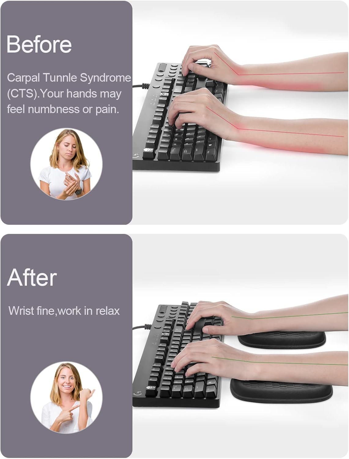 Vaydeer 2Pcs Cloud Elbow Pads, Desk Arm Rest Support, Soft Memory Foam Wrist Rest, Ergonomic Cushion Carpal Tunnel Pain Relief Gel Mouse Pillow for Computer Laptop Office Gaming Car Chair Accessory