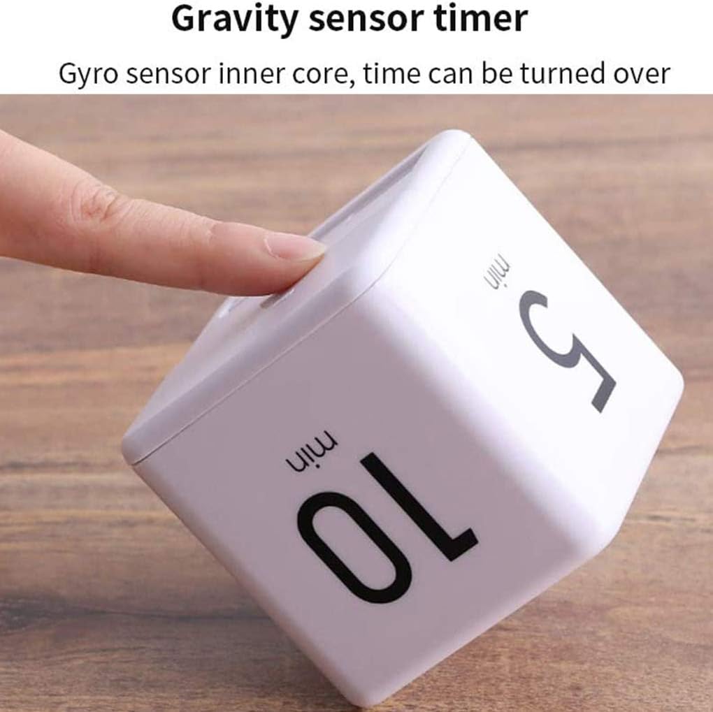 JOYIT Cube Timer - 1, 3, 5 & 10 Min Countdown, Kitchen & Outdoor Timer