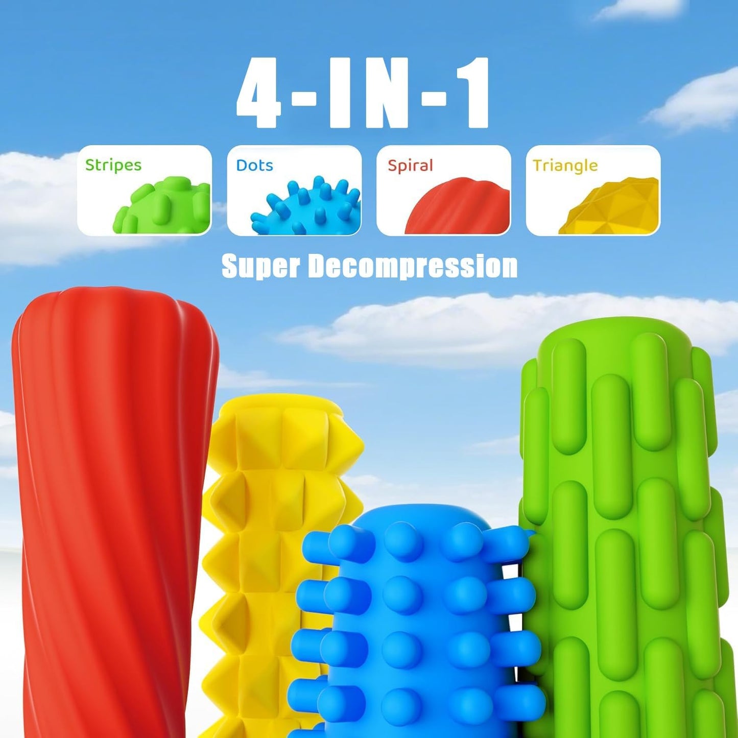 4-Pack Sensory Silicone Pencil Grips - Quiet Fidget Sleeves for ADHD/Autism Kids & Adults - Anxiety Relief, Focus & Fine Motor Skills Tool for Classroom & Travel