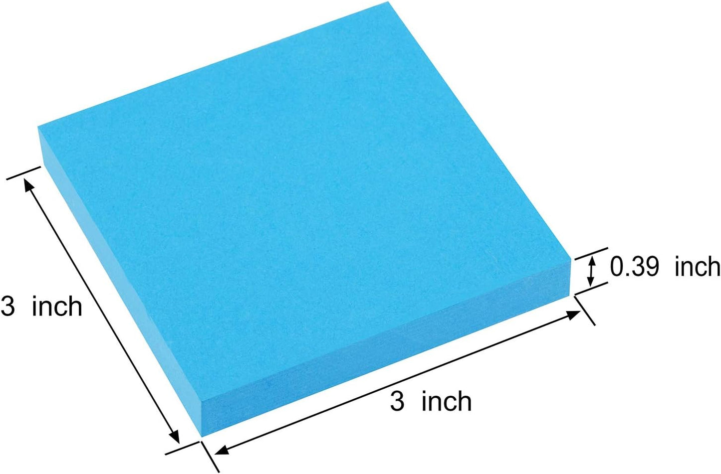 ZCZN 400 Sheets Pop-up Sticky Notes, 3 x 3 Inches, 4 Pads Bright Color Self-Stick Notes, 100 Sheets/Pad, Blue