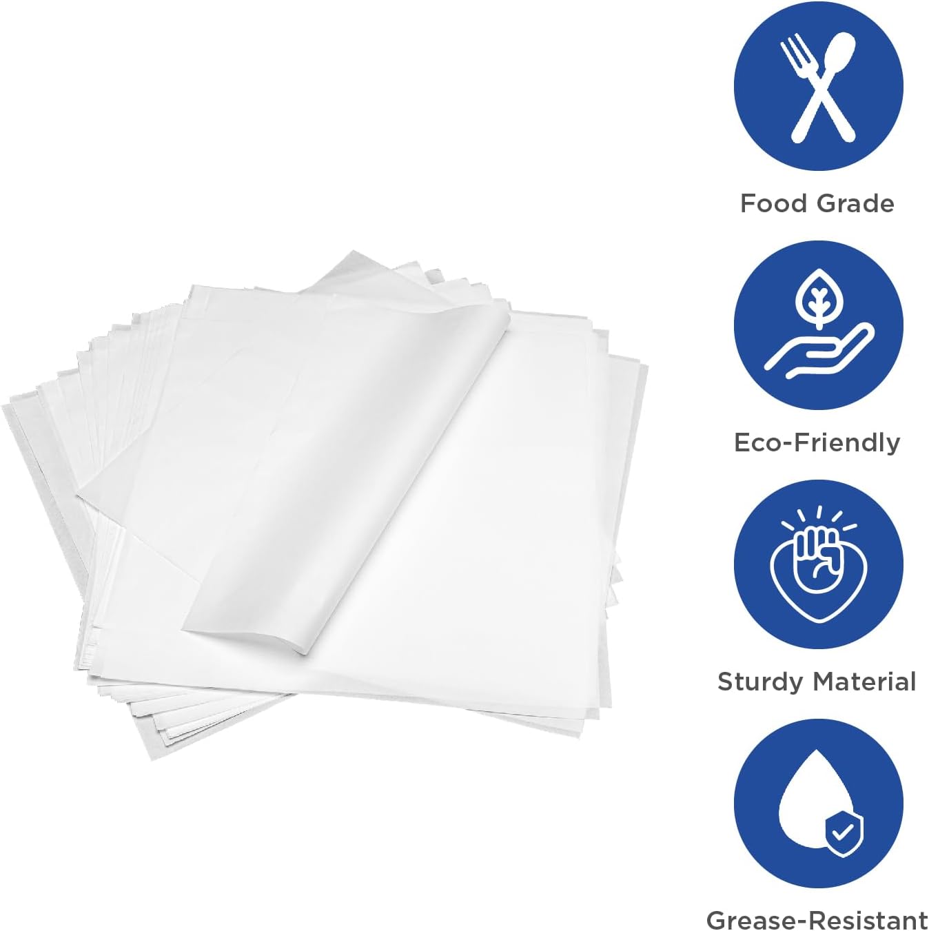 Karat [3,000 ct] 18"x18" Deli Paper Sheets | White Grease-Resistant Wrapping Paper | Designed for Oversized Items, Large Trays, and Catering Needs