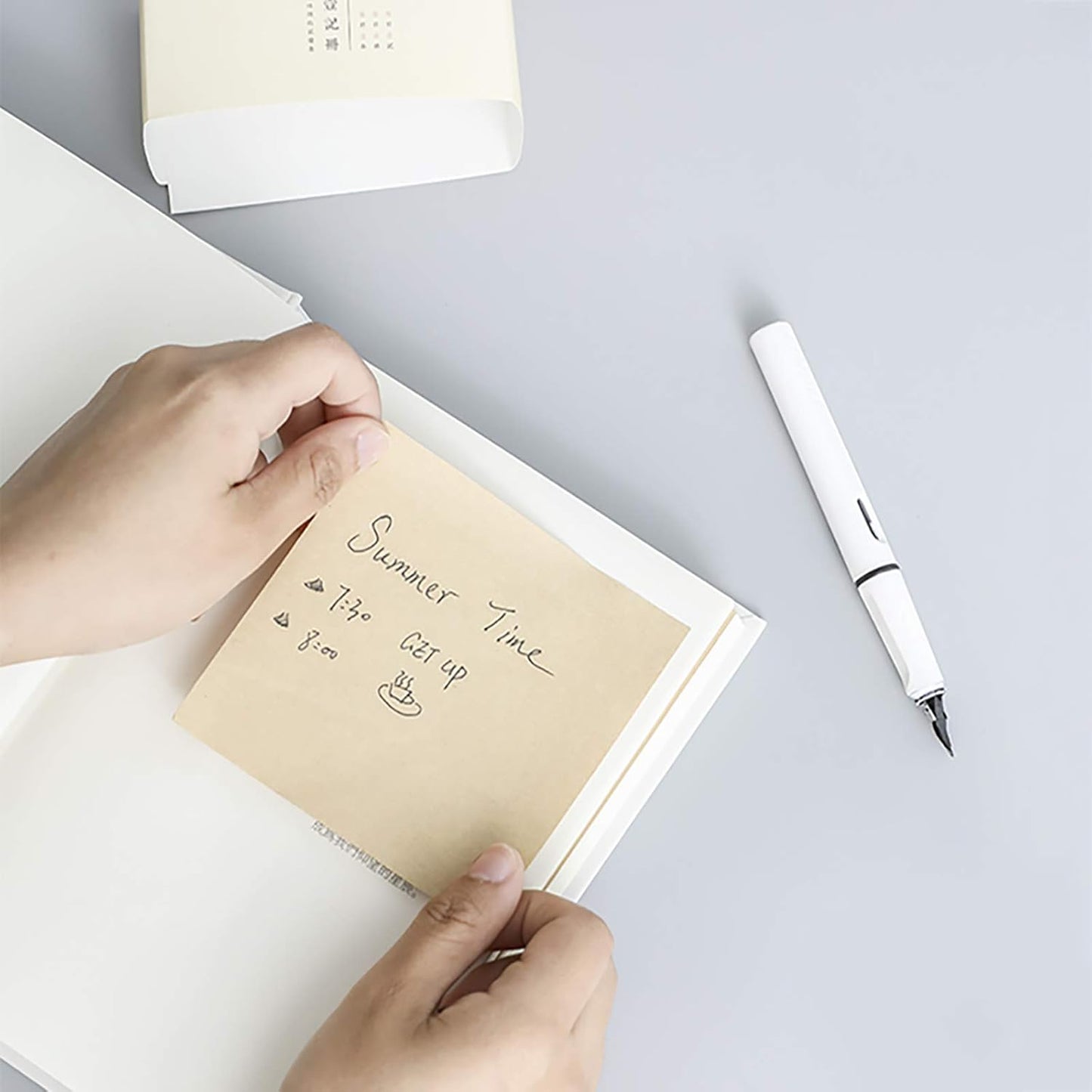 VANRA Sticky Notes 4 x 4-Inches Self-Stick Note Cube Memo Pads Strong Adhesive, 400-Sheets/Cube (Kraft Brown)