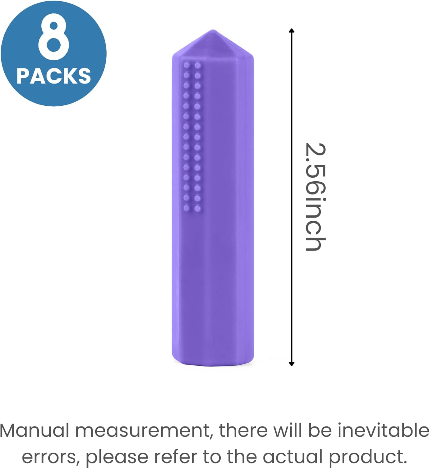 Sensory Pencil Topper, Silicone Pencil Covers for ADHD, SPD, Oral Motor Stimulation, Reduce Fidgeting, 8 Packs