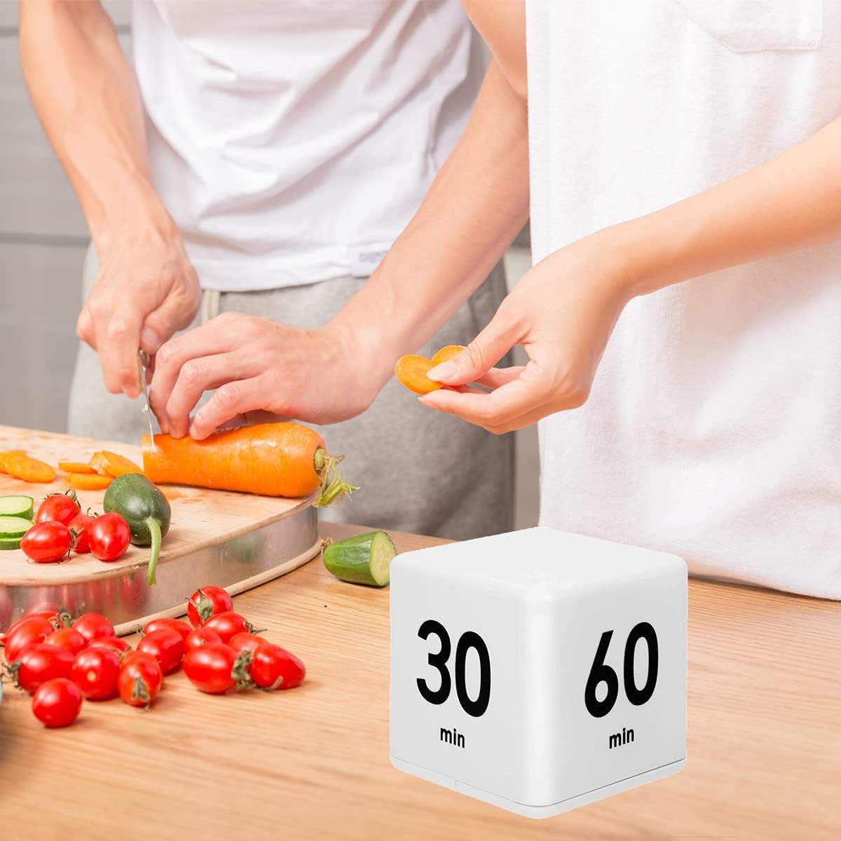 JOYIT 2 Pcs Cube Timer Set - 2.6 Inch Gravity Sensor Flip Digital Timers for Countdown and Time Management, Featuring 1-10 Minute and 15-60 Minute Settings for Kids and Adults