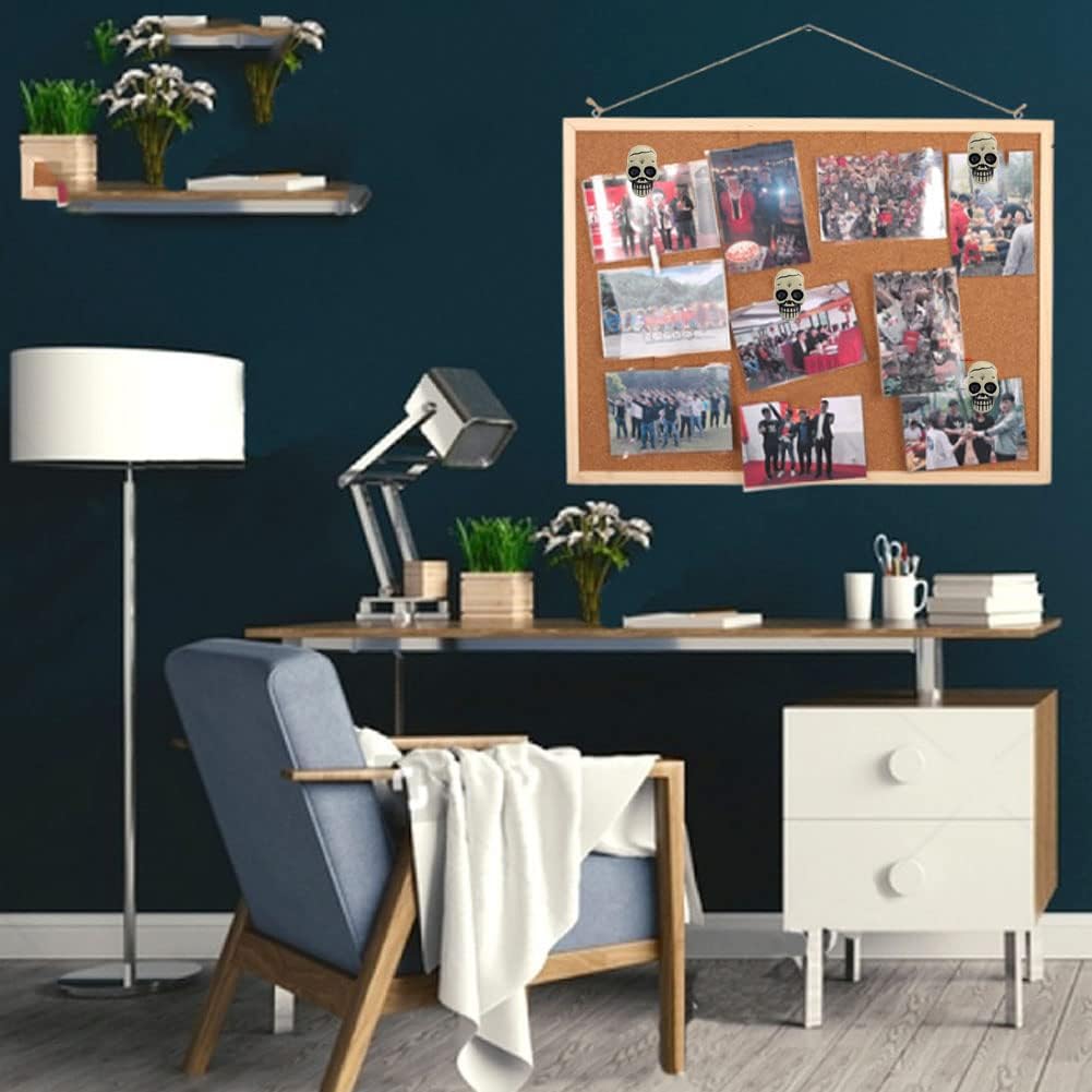 Ackron Skull Push Pins, Decorative Creative Thumbtack, Office Tacks for Bulletin Board, Cork Boards, Map, Photo, Wall Fixed, Picture, Paper, Memo, Note, Office Supplies Accessories 20 Pieces