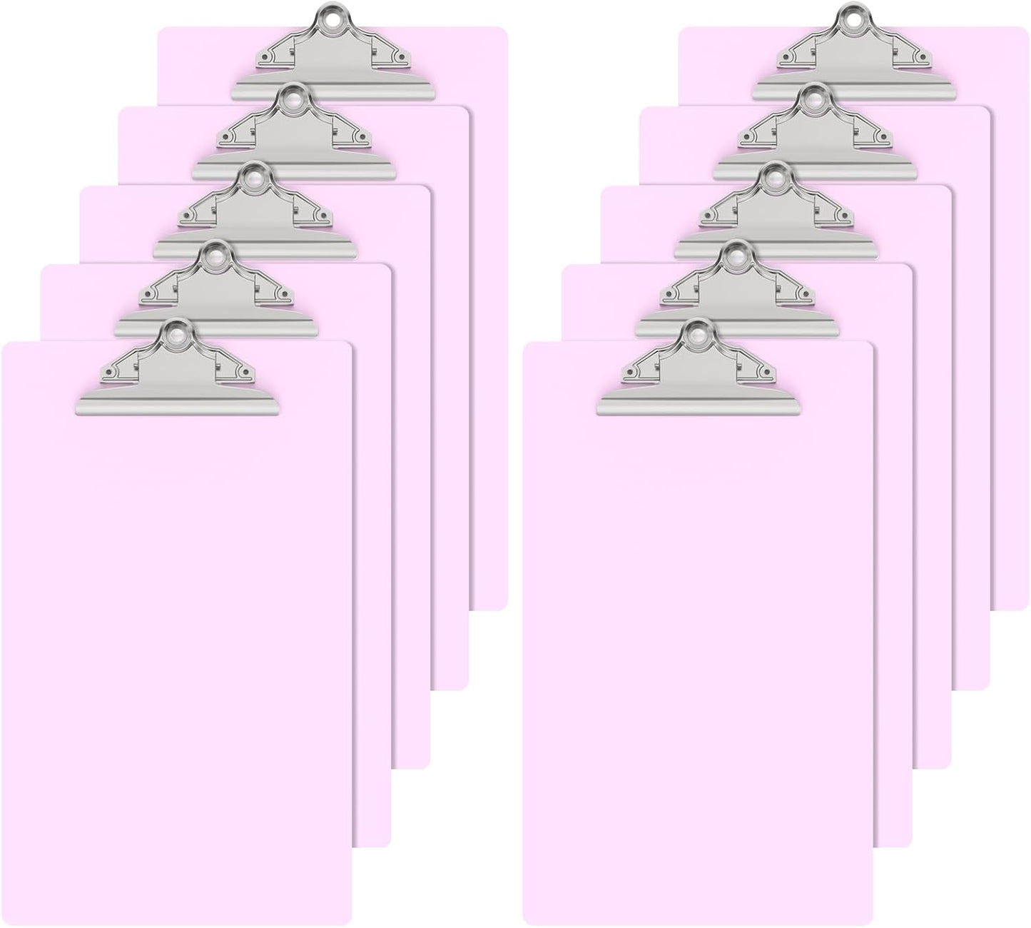 Legal Size Clipboard, Pink Plastic 8.5 x 14 Clip Board for Lawers, Heavy Duty Butterfly Clip, 9 x 15 in, Office & School Supply(Pack of 10)