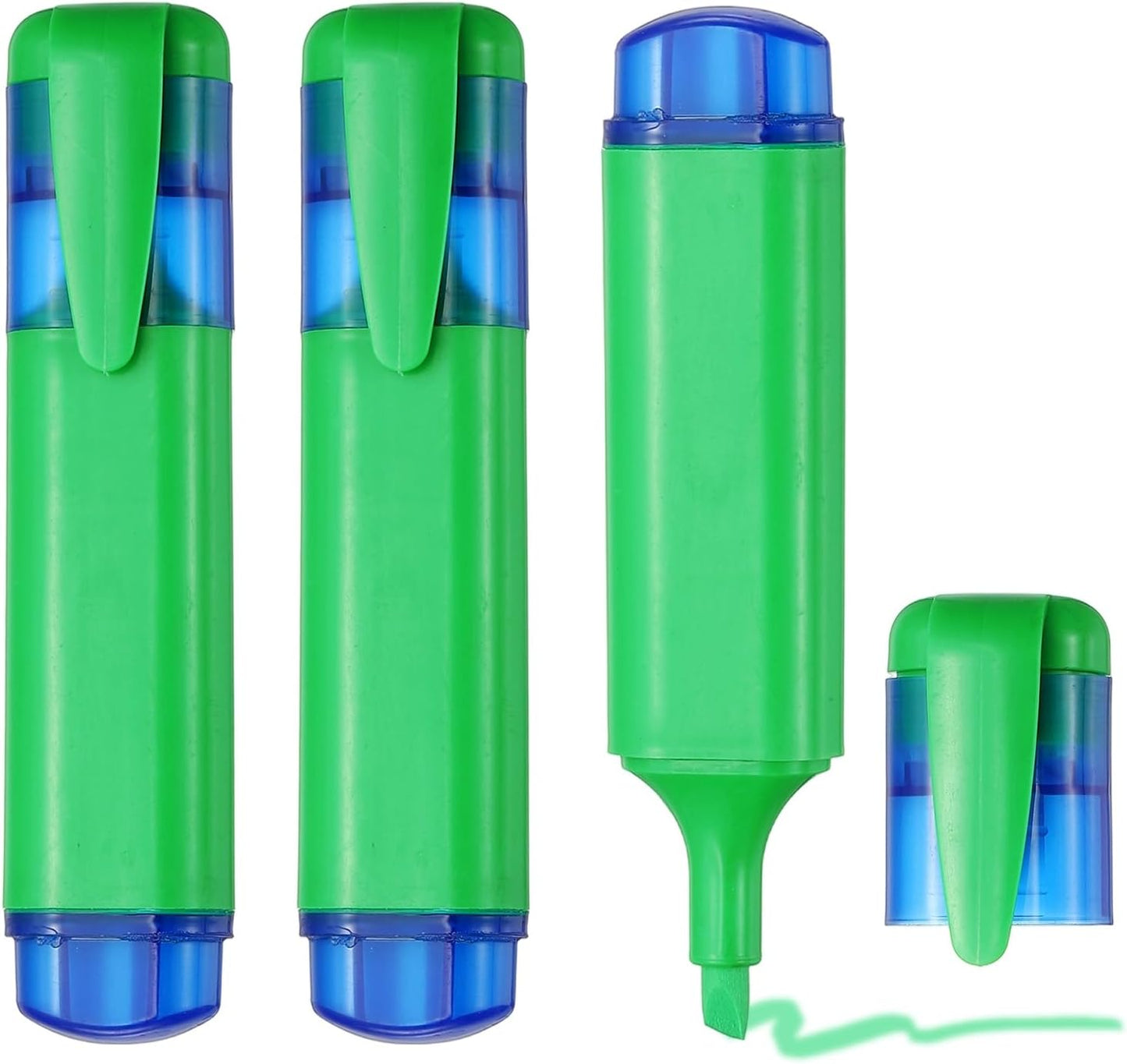 PATIKIL Cute Highlighters, 3 Pack no Bleeding High Lighters Colored Marker Pens Large Capacity Big Bulk Pastel for Office Supplies Books Journal Studying DIY Home, Light Green