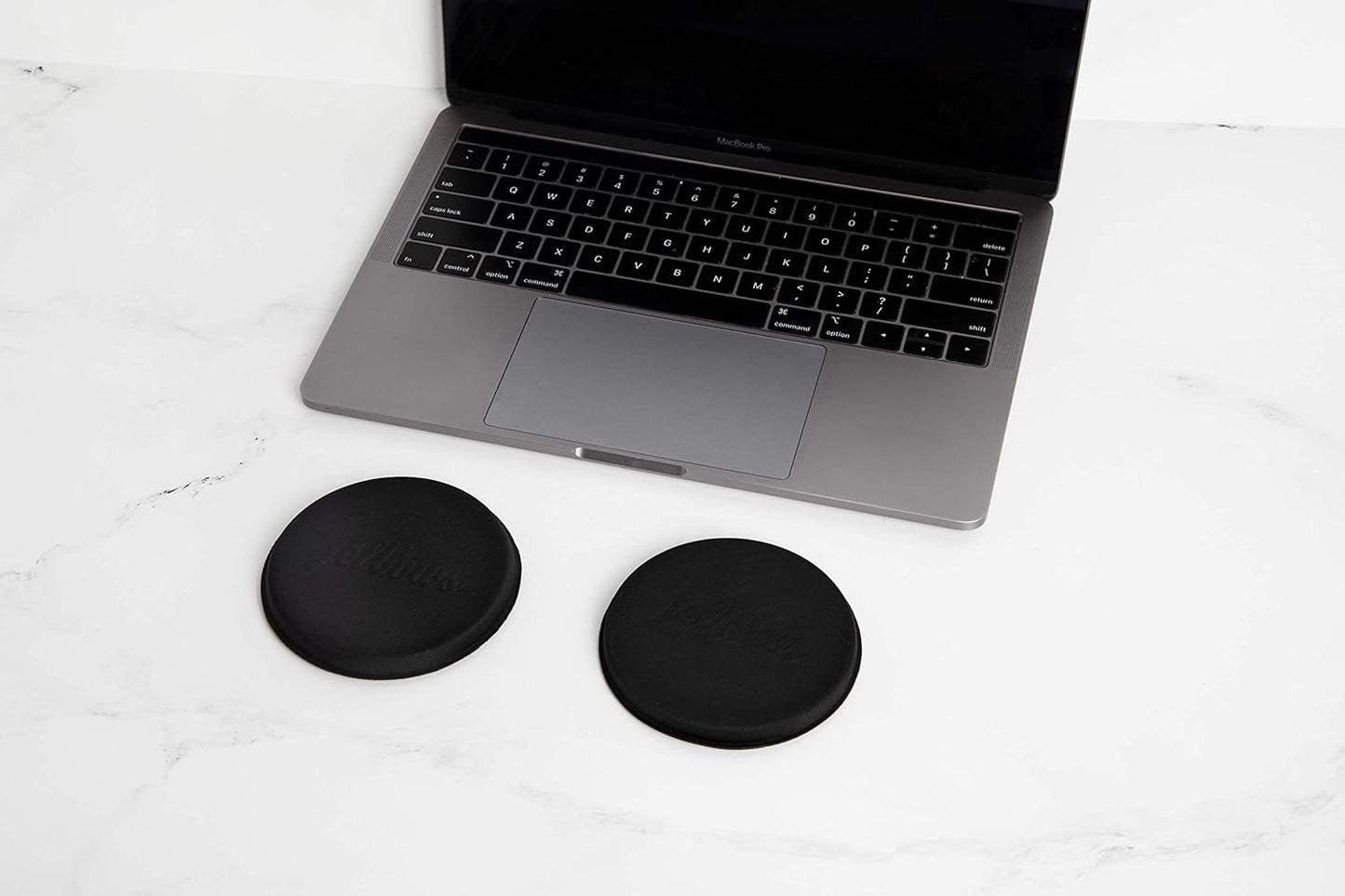 Jelbows Ergonomic Fabric Wrist Rest Set for Arms & Elbows, Comfort for Office & Gaming, Wrist and Typing Pain Relief, Support for Easy Typing, Comfortable & Stain Resistant (Small Black, 2 Pack)