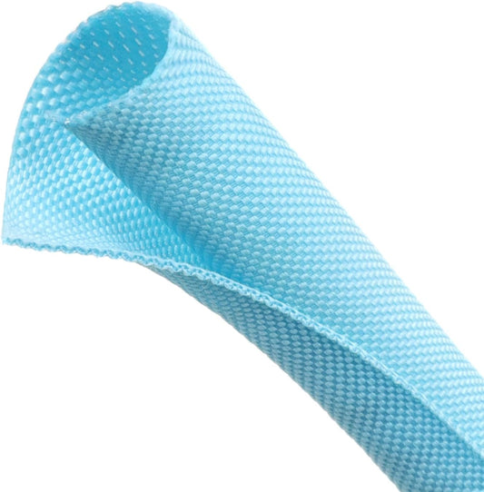Automotive Wire Loom Tubing, Split Braided Cord Protectors from Pets No Chew, Flexible Cable Sleeve Cable Management for TV/Computer/Electric Wires (Sky Blue, 5/16"-10ft)