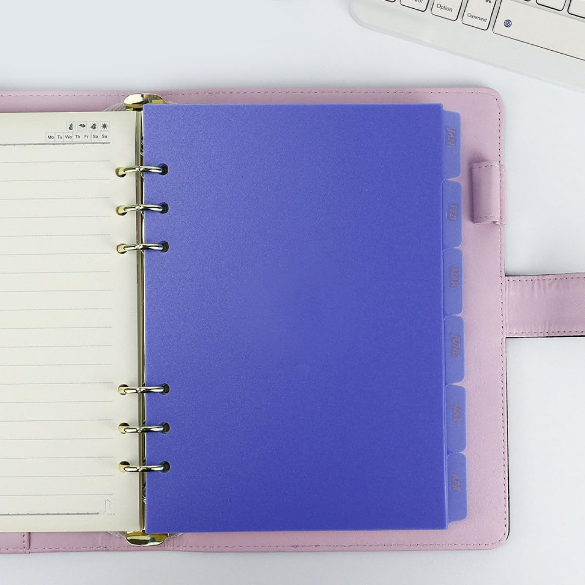 Unomor 6pcs Binder Dividers with Vertical Tabs Plastic Separators for Budget Planners Note Taking Journaling Office and School Use Refill Organizers for Pocket Binders