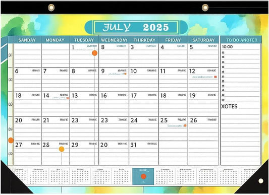 Desk Calendar 2025-2026,18 Month Wall Calendar,17" X 12" Large Desk Calendar,July 2025 To December 2026 Big Calendar Wall, Suitable For Home,School Or Office Calendar For Desk (A)