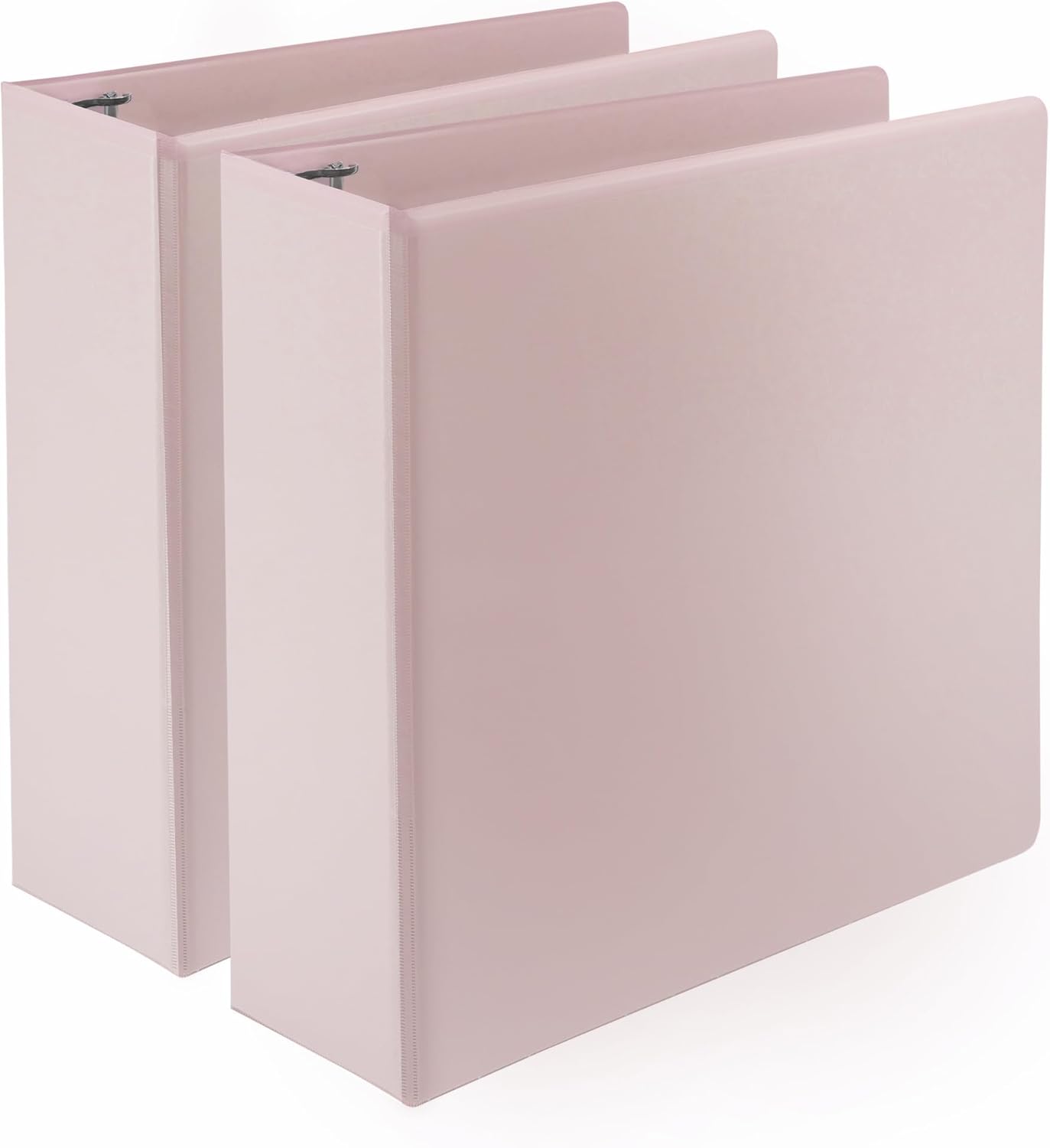 Samsill Plant-Based 3 Inch Durable D-Ring, Made in USA, View Binder, Eco-Friendly, USDA Certified Biobased, 2 Pack, Rose