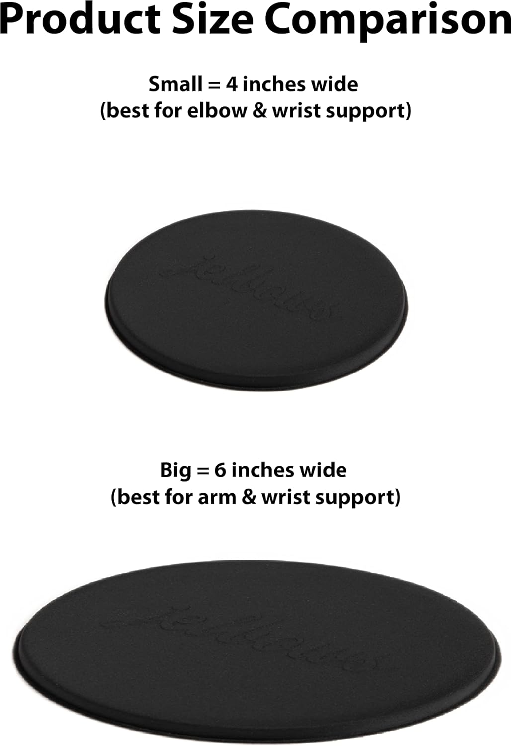 Jelbows Ergonomic Fabric Wrist Rest Set for Arms & Elbows, Comfort for Office & Gaming, Wrist and Typing Pain Relief, Support for Easy Typing, Durable, Lightweight & Comfortable (Big Black, 2 Pack)
