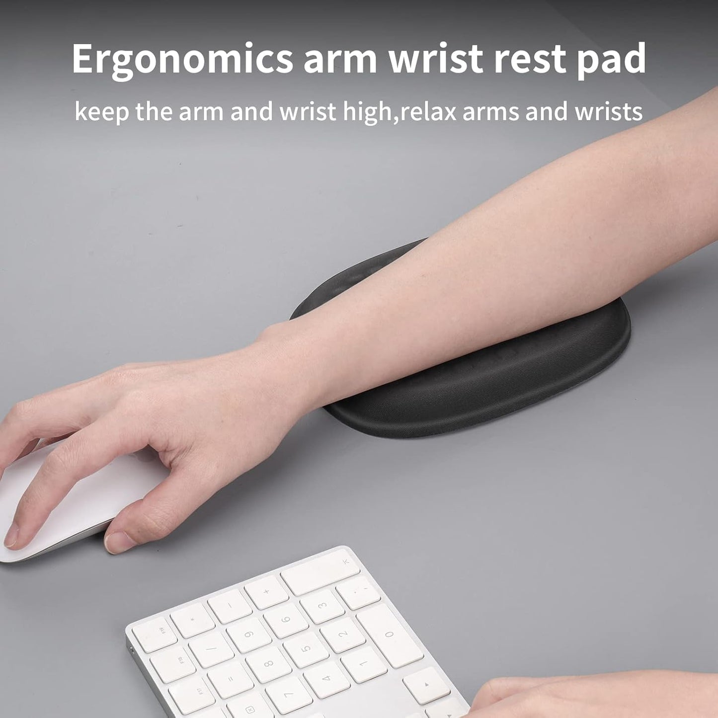 Vaydeer Cloud Elbow Pad, Desk Arm Rest Support, Soft Memory Foam Wrist Rest, Ergonomic Cushion Padding, Carpal Tunnel Pain Relief Gel Mouse Pillow for Computer Laptop Office Gaming Car Chair Accessory