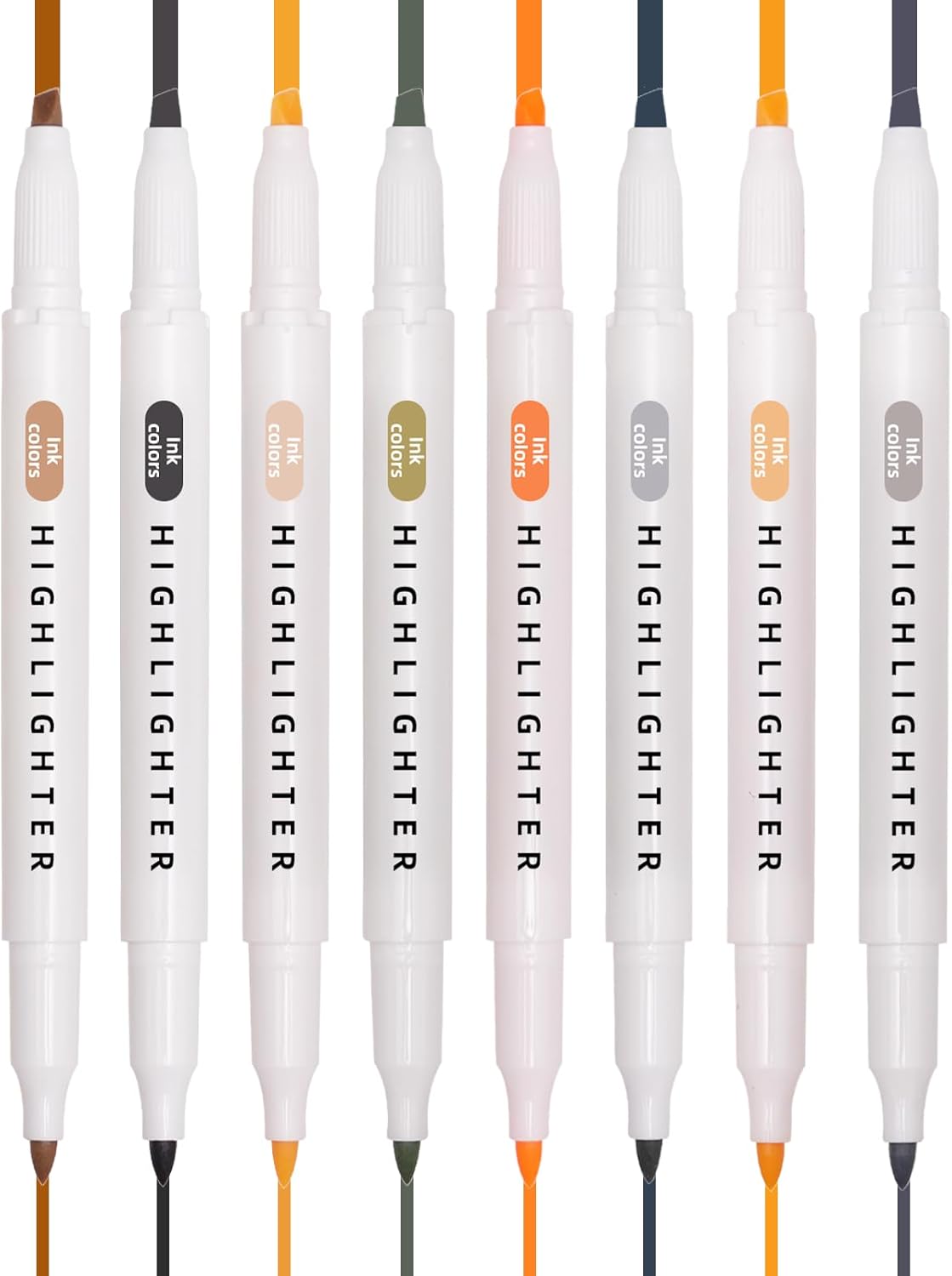 Pastel Highlighters Set, 8 Pack Highlighters Assorted Colors, Bible Highlighter No Bleed, Quick Dry Dual Tip Unique Retro Colors Highlighter Markers for Bible Journals Planners Books Notes