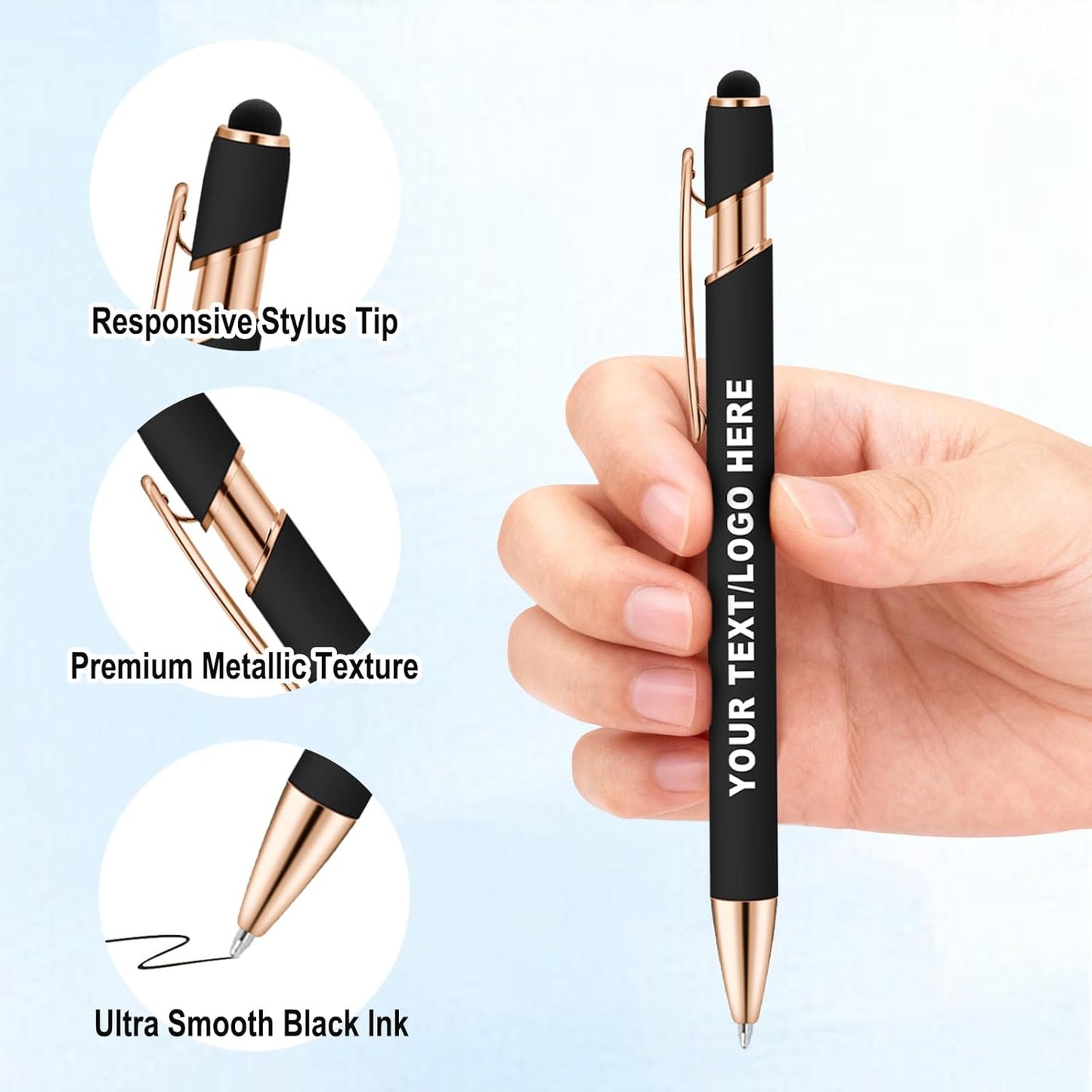 ENOMY Personalized Notebook &10 PC Stylus Pens Custom A5 Notebook with Storage Pocket Personalized Journal with Magnetic Closure for College Holiday Office Business Gift, Brown