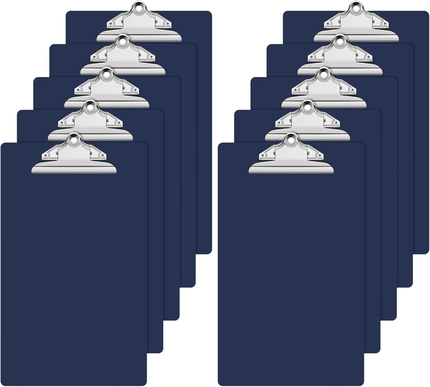 Legal Size Clipboard, Blue Plastic 8.5 x 14 Clip Board for Lawers, Heavy Duty Butterfly Clip, 9 x 15 in, Office & School Supply(Pack of 10)