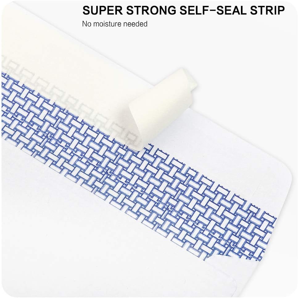 #9 Double Window Security Envelopes, HERKKA No.9 Double Window Business Envelopes Designed for Invoices and Business Statements - Number 9 Size 3 7/8 Inch X 8 7/8 Inch - 24 LB - 100 Pack