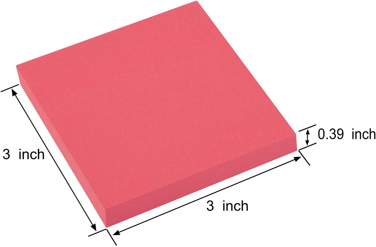 ZCZN 400 Sheets Pop-up Sticky Notes, 3 x 3 Inches, 4 Pads Bright Color Self-Stick Notes, 100 Sheets/Pad, Red