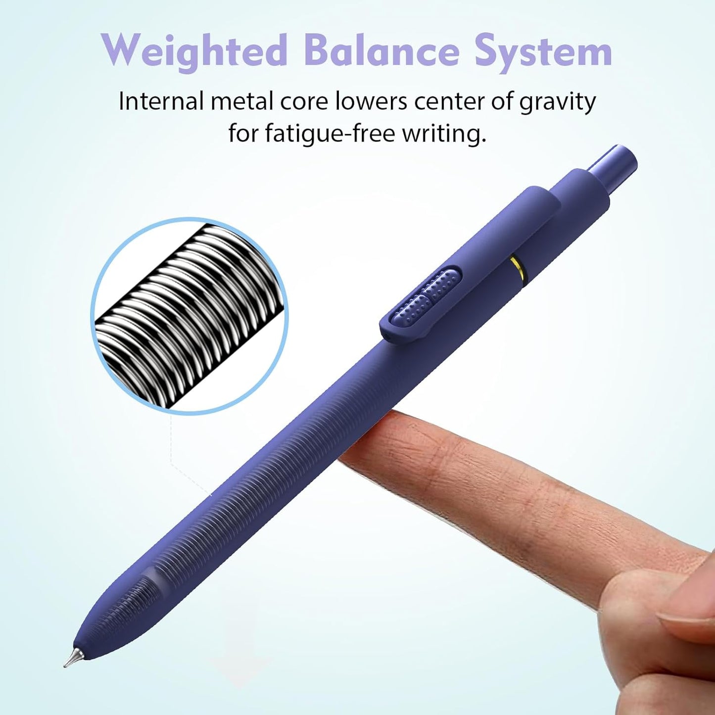 16Pcs Blue Ink Gel Pens，Quick-Dry 0.7mm Fine Point Fidget Pens for Smooth Writing, Journaling & Drawing, Aesthetic Pen for Women, School & Office Supplies (Vintage + Morandi Blue Ink 16Pack