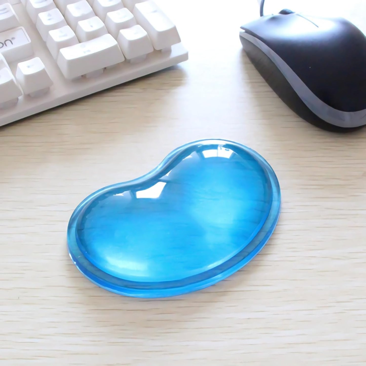 Ergonomic Gel Wrist Rest for Mouse, Computer Mouse Wrist Support for Arm Pain Relief, Heart-Shaped Cute Hand Wrist Cushion for Home and Office Working Gaming Anti-Fatigu