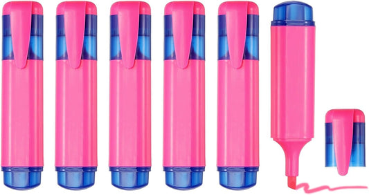 PATIKIL Cute Highlighters, 6 Pack no Bleeding High Lighters Colored Marker Pens Large Capacity Big Bulk Pastel for Office Supplies Books Journal Studying DIY Home, Light Pink