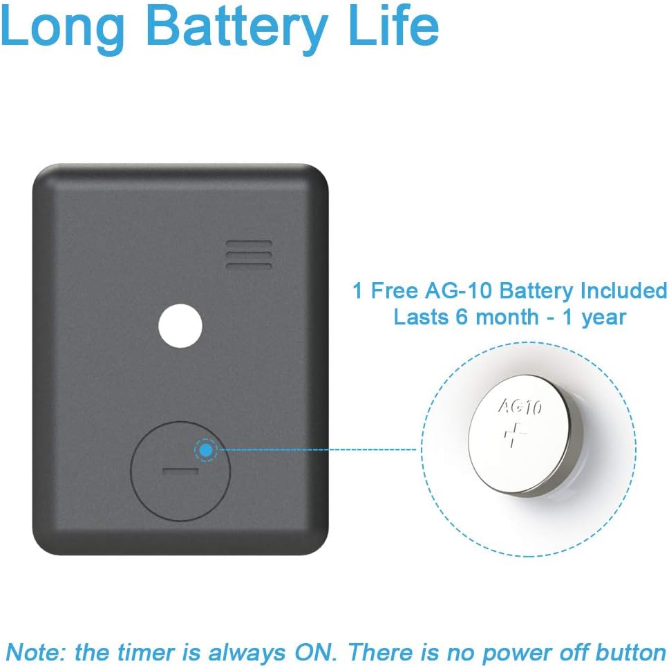 Attom Tech 2 PCS Ultra Slim Digital Kitchen Timer with Loud Alarm and Magnet Back, Large Display, Small Thin Mini Countdown Up Timer for Cooking Baking Sports Nap Games Office, White