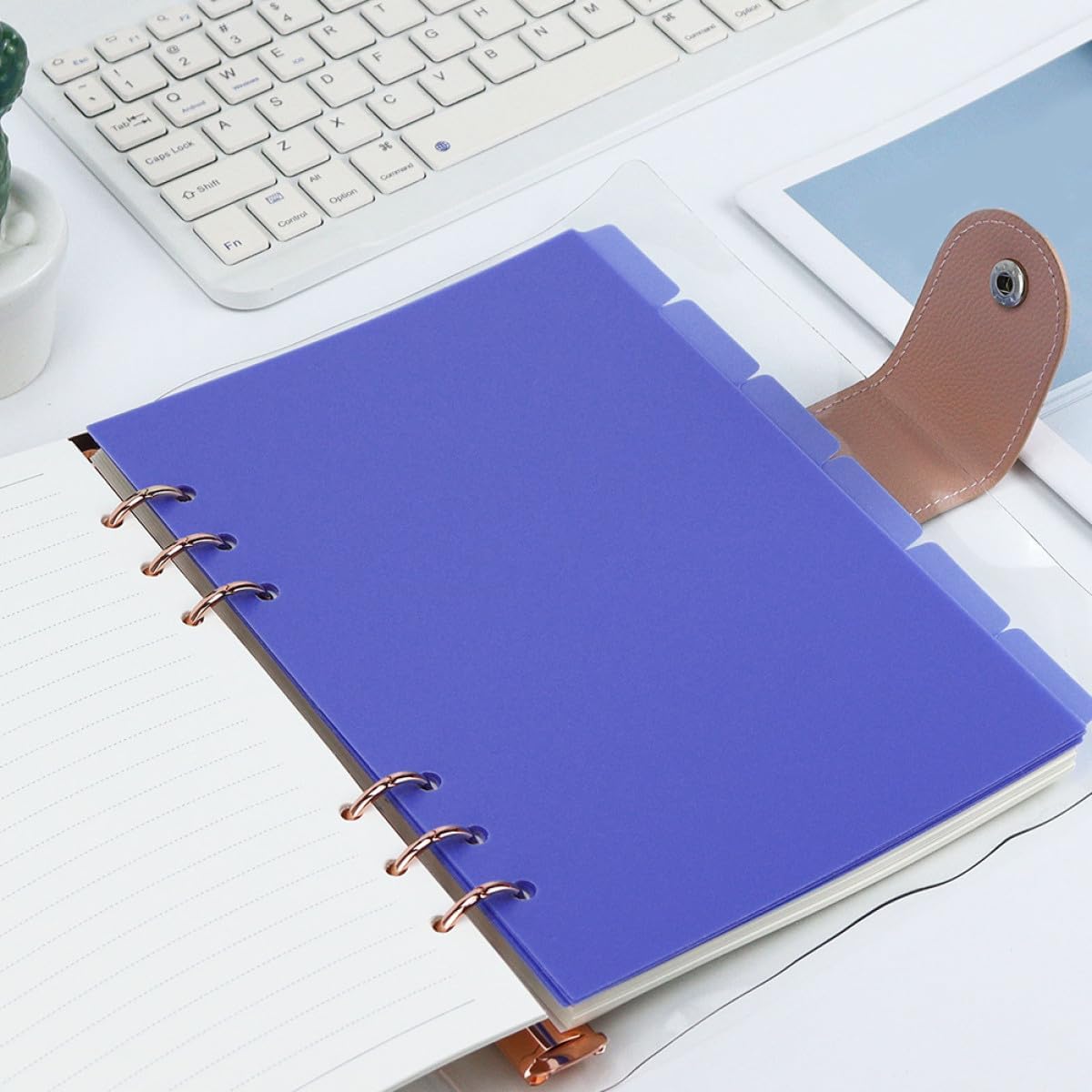 Unomor 6pcs Binder Dividers with Vertical Tabs Plastic Separators for Budget Planners Note Taking Journaling Office and School Use Refill Organizers for Pocket Binders