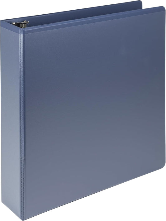 Samsill Plant-Based 2 Inch Durable D-Ring, Made in USA, View Binder, Eco-Friendly, USDA Certified Biobased, Single, Indigo