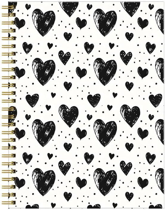 Spiral Journal Notebook for Women,A5 College Ruled Notebooks 6"x 8.4", 120 Pages (60 Sheets) Lined Journal with Premium Thick Paper,Perfect for School Office Home(Love Heart)