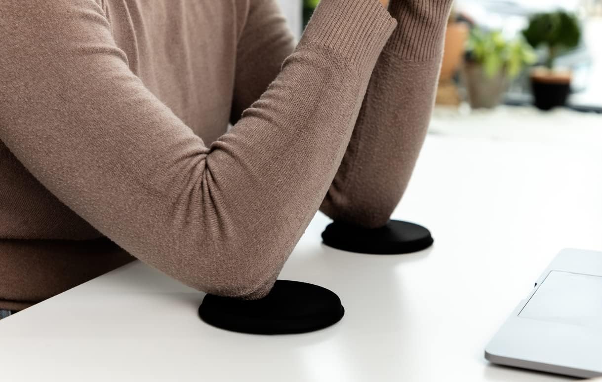 Jelbows Ergonomic Fabric Wrist Rest Set for Arms & Elbows, Comfort for Office & Gaming, Wrist and Typing Pain Relief, Support for Easy Typing, Comfortable & Stain Resistant (Small Black, 2 Pack)