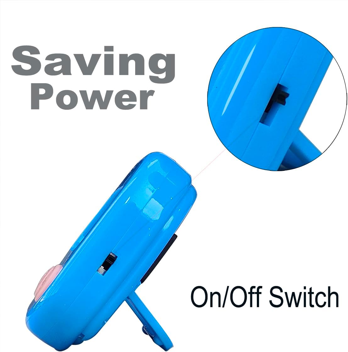 Digital Kitchen Timer, BESTWYA Electronic Timer with Clear LCD Screen Count Up and Down Function 3 Big Buttons On/Off Switch Button (2, Blue & Pink)