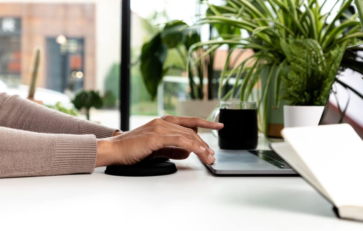 Jelbows Ergonomic Fabric Wrist Rest Set for Arms & Elbows, Comfort for Office & Gaming, Wrist and Typing Pain Relief, Support for Easy Typing, Comfortable & Stain Resistant (Small Black, 2 Pack)