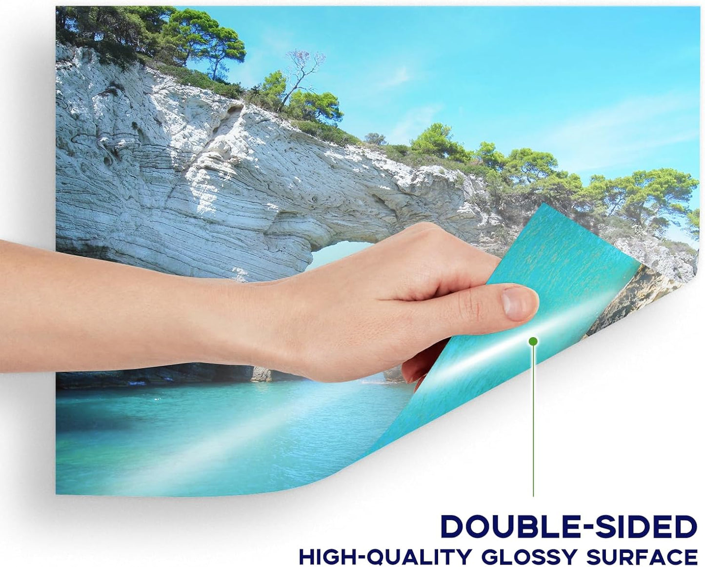 Double Sided Glossy Photo Paper 8.5x11 100 Sheets, Goefun 200GSM/54LB Inkjet Printer Paper 8.5 x 11 Glossy for Crafting, Chip Bags, Calendars, Menus, Cards and Invitations