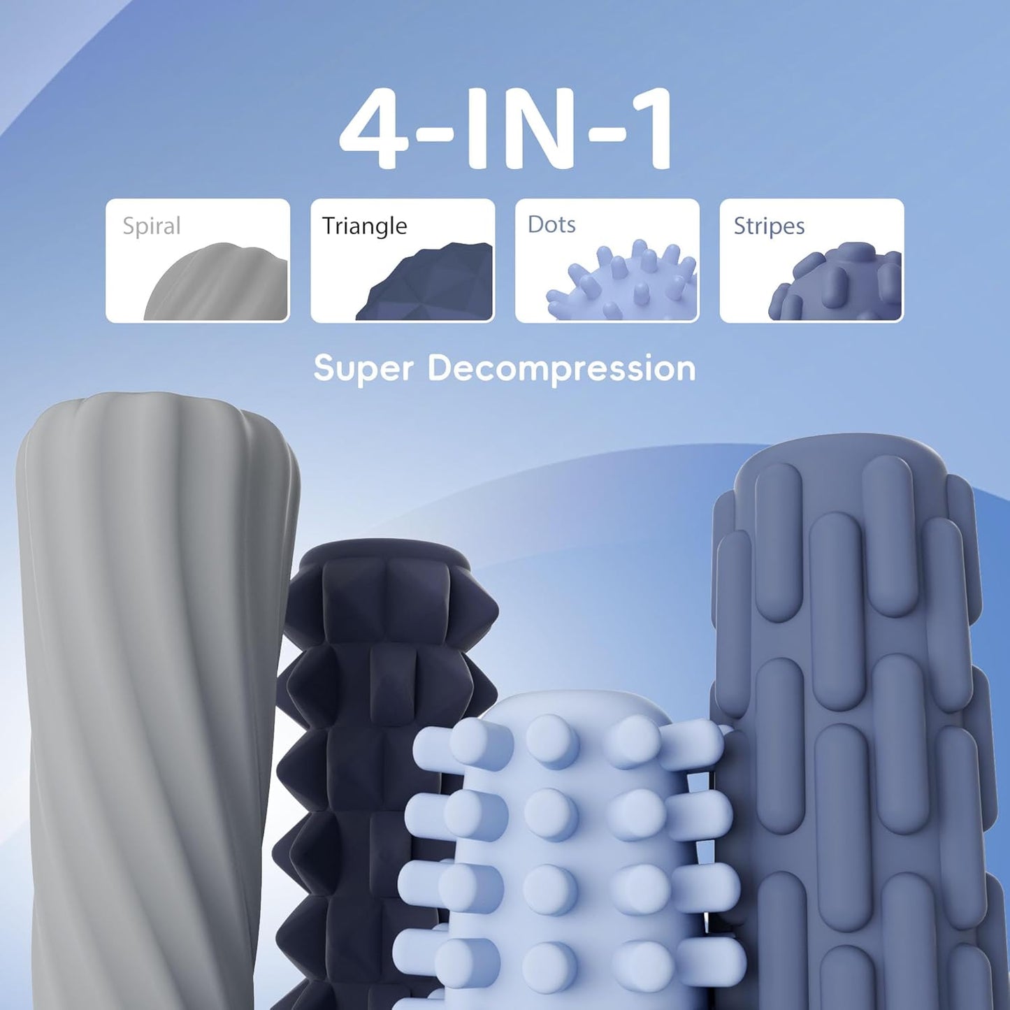 ELETIUO 4-Pack Sensory Fidget Pencil Grips,Textured Silicone Sleeves for Anxiety & Focus. Quiet Classroom & Travel Fidget Tool for Kids and Adults.Aids Fine Motor Skills,ADHD, Autism