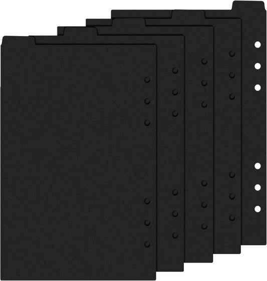 5Pcs A5 Planner Inserts, A5 Binder Dividers with Tabs, 6 Ring Binder Inserts for Notebooks and Binders Office Worker