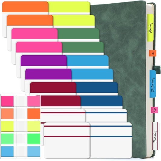 EUSOAR Sticky Tabs, 480 Pcs Multi-Colored Page Markers Sticky Tabs Transparent Self Adhesive Stickers, Repositionable Book Flags Strip Note Index Tab for Annotating Books Classify File Binders