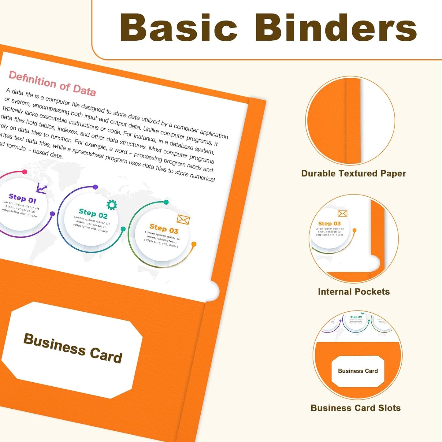 Folders with Pockets, LAYZZ 60 Pack Paper Pocket Folders, 2 Pocket File folders Fits Letter Size Paper, for School Office and Home (Orange)