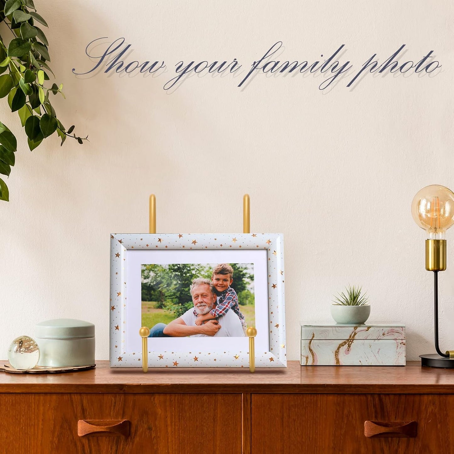 Mixweer 12 Pcs Book Stands for Display Metal Picture Frame Stand Book Plate Picture Holder Easels Photo Holder for Decorative Display(4.3 Inch, 6 Inch,Gold)