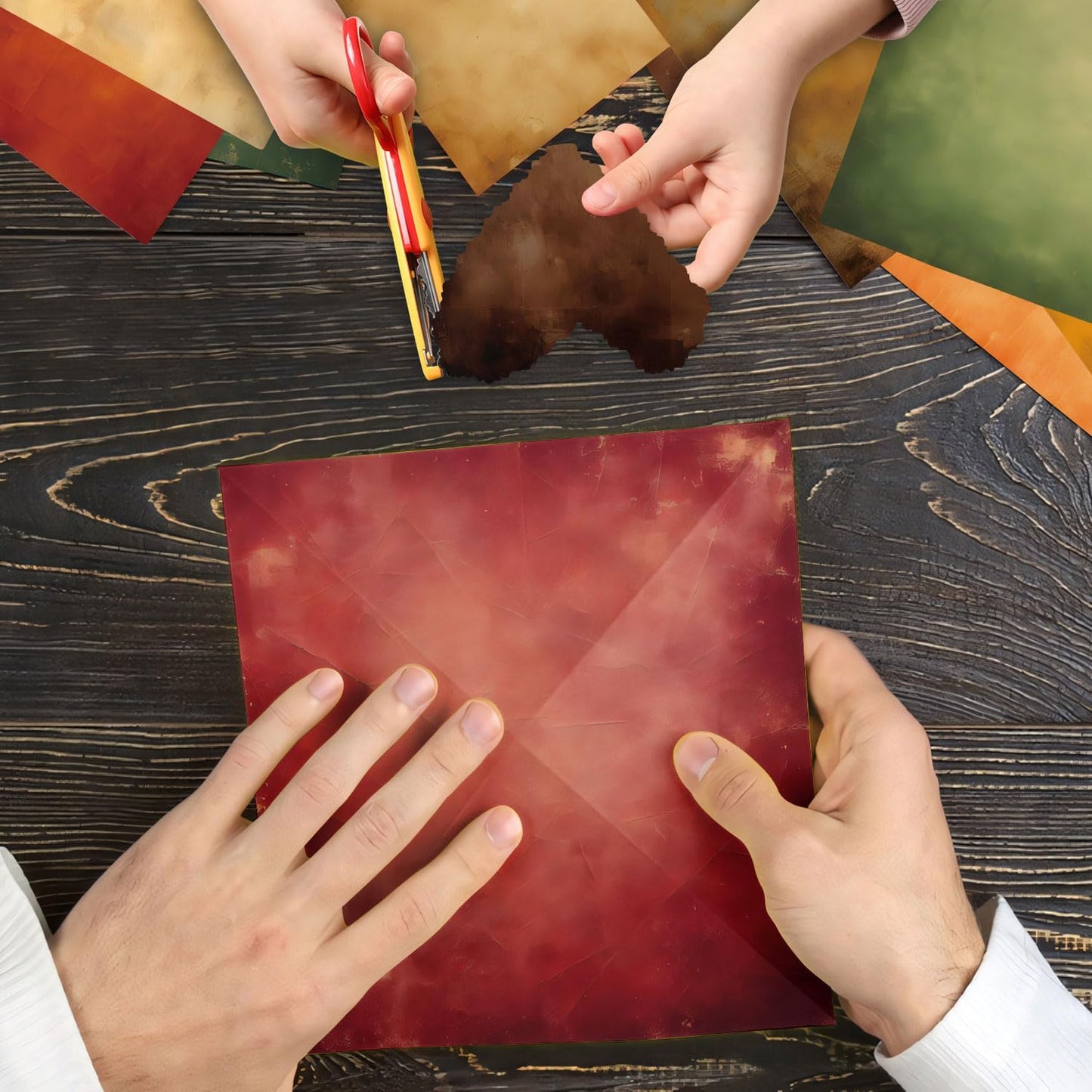 Color Art Scrapbook Paper Pad - 24 Sheets 6x6 in Retro Decorative Cardstock Supplies Decoupage Folded Designed Material Cardmaking Gift Wrapping DIY Planners Junk Journal Photo Album