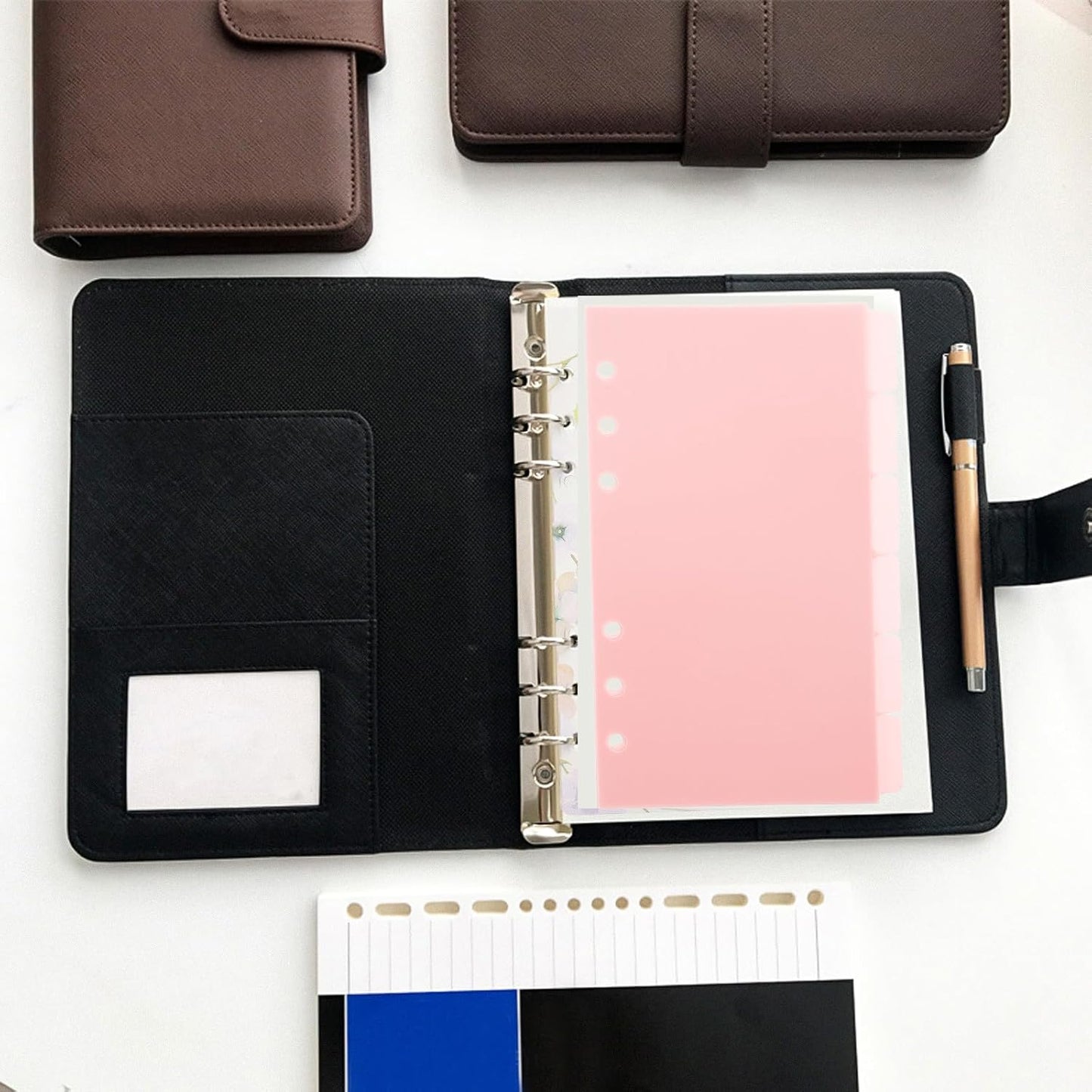 Plastic Binder Dividers with Tabs 6pcs A6 Loose Leaf Index Inserts Pastel Purple Planner Dividers for Notebooks and Organizers for Office and School Use