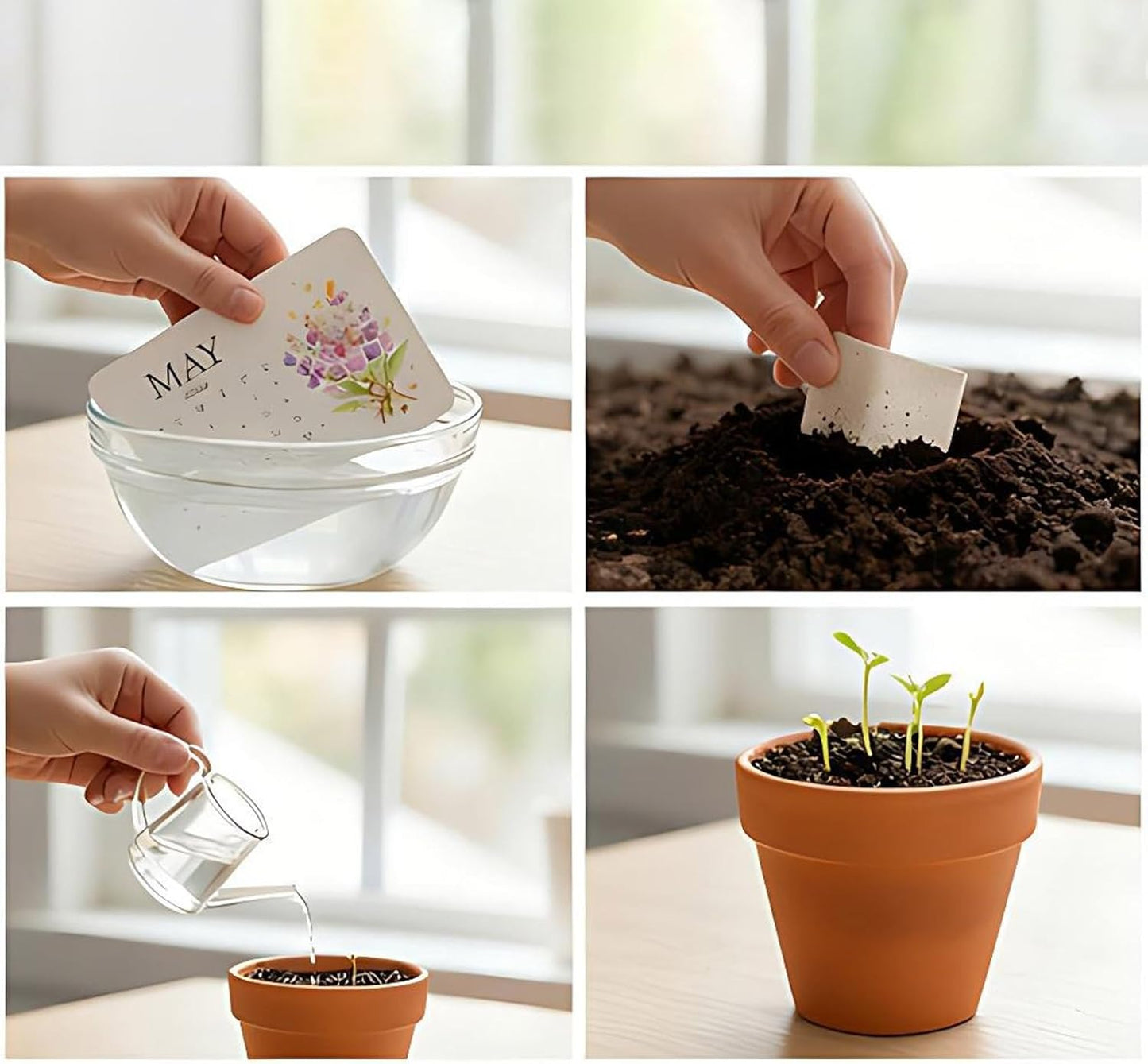 2PC Plantable Seed Calendar 2026, Eco-Friendly Plantable Love Seed Calendar 2026, Perfect Modern Greening Calendars Planner, Month Biodegradable Paper Planner, for Garden and Decor